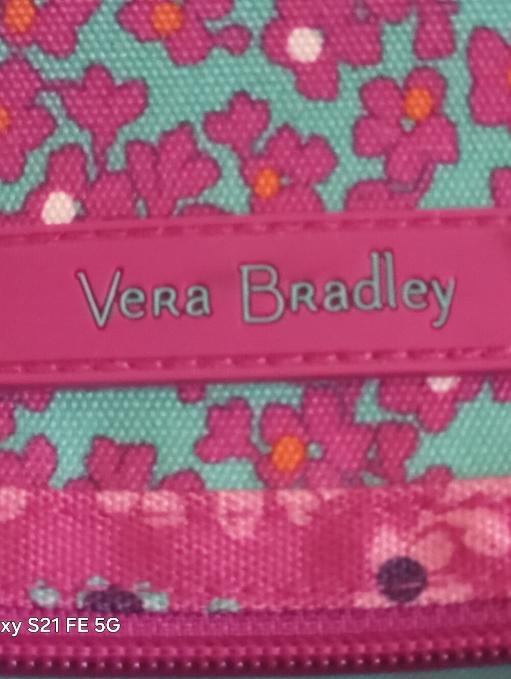 Vera Bradley Floral Zip Wallet - Pink & Teal